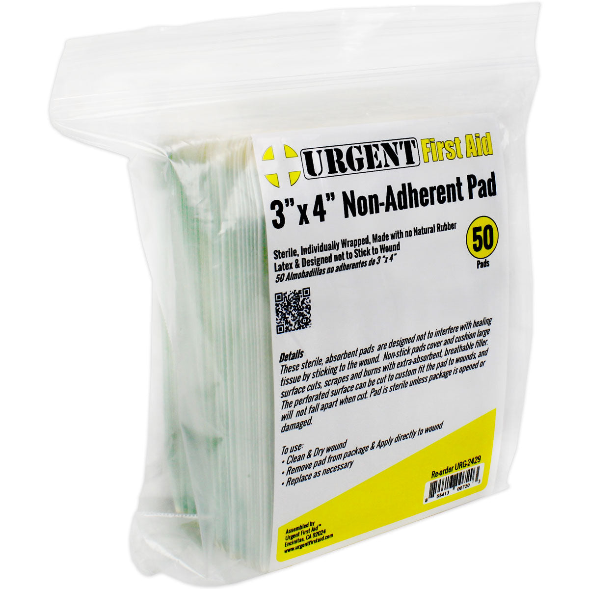 3"x4" Non-Adherent Pad, 50 Per Bag - OVERLANDERS Outfitter