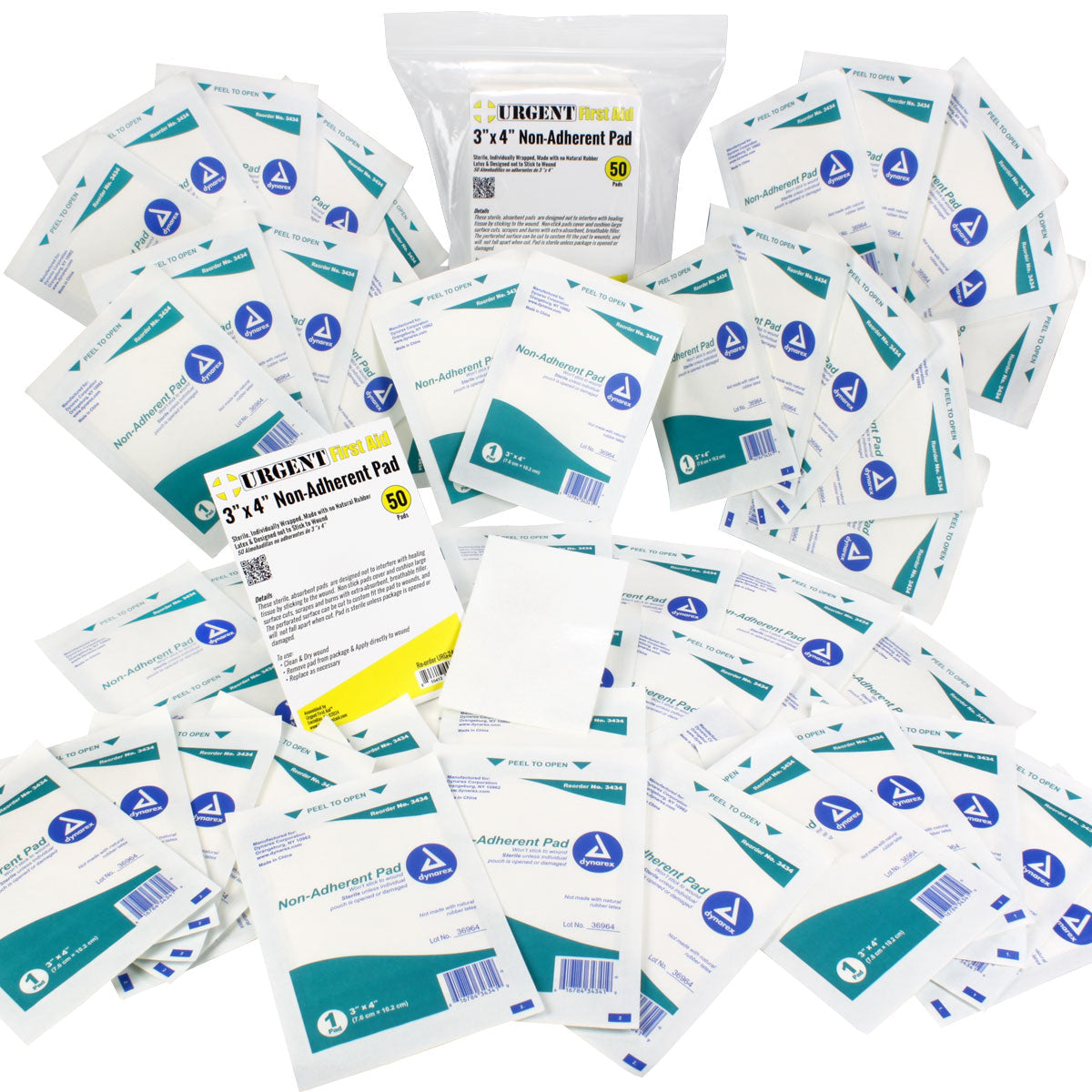 3"x4" Non-Adherent Pad, 50 Per Bag - OVERLANDERS Outfitter