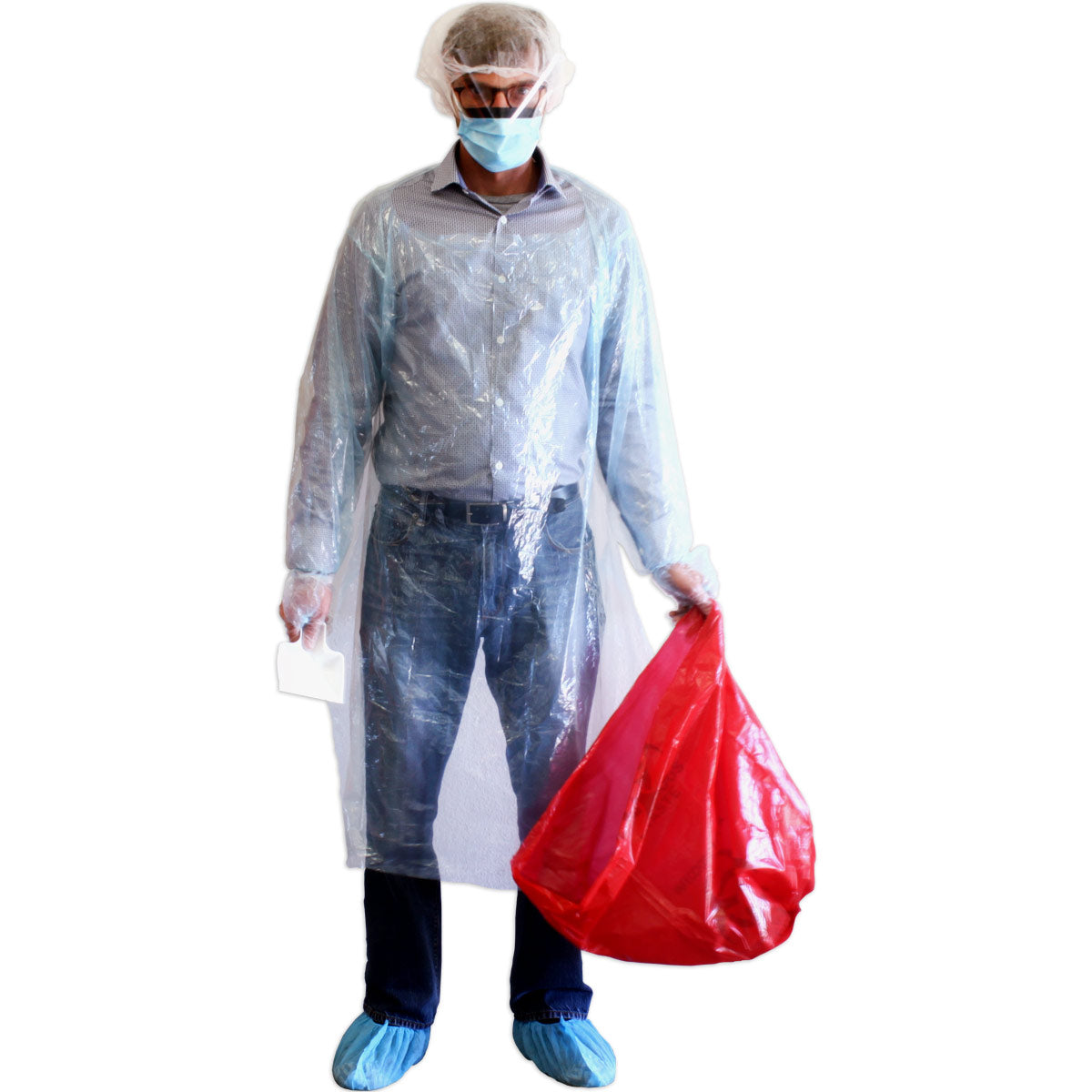 Bleeding management kit with bodily fluid protection and bonus 6-piece CPR kit for rescuer safety, featuring first aid supplies.
