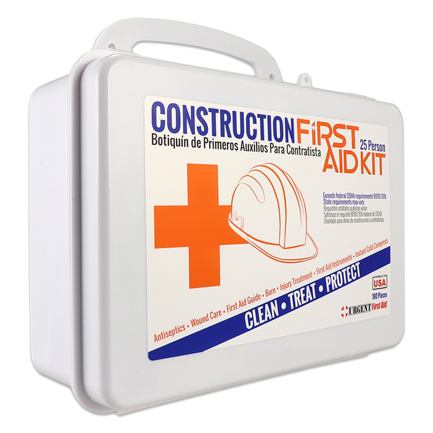 OSHA Contractors First Aid Kit - 25 Person, Plastic, 180 pieces - OVERLANDERS Outfitter