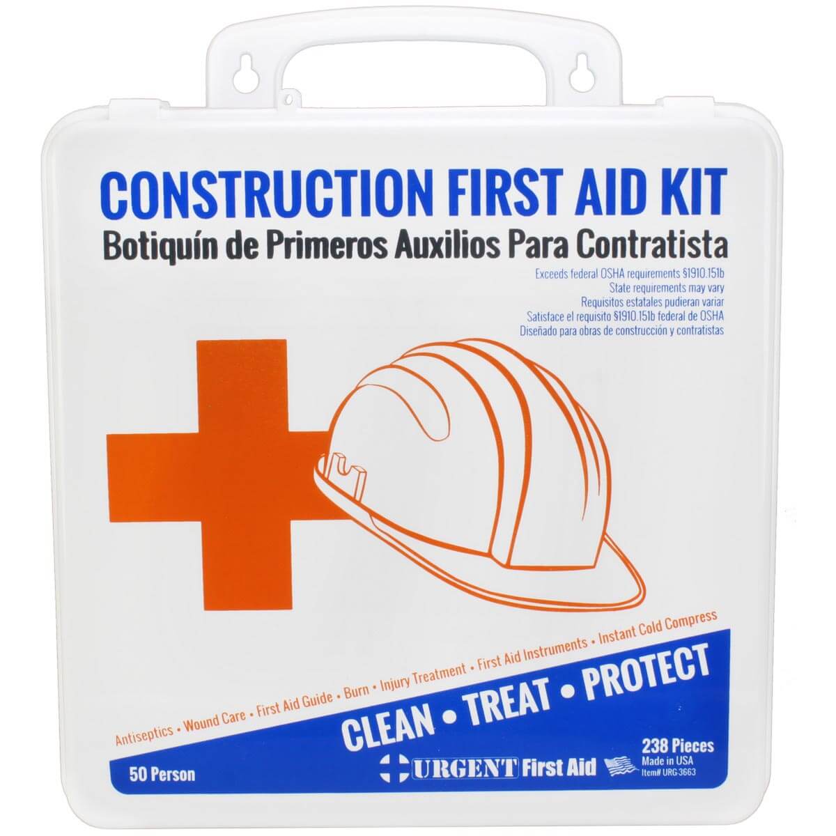Bilingual OSHA Contractors First Aid Kit for Job Sites up to 50 People, 238 pieces - OVERLANDERS Outfitter