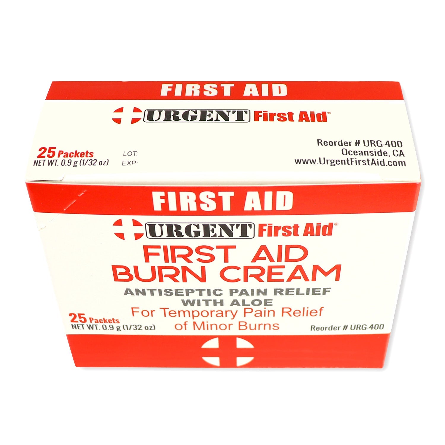 First Aid & Burn Cream .9gram, 25 Packets Per Box - OVERLANDERS Outfitter