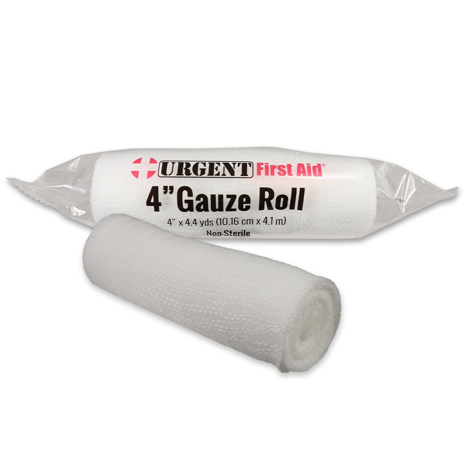 Conforming stretch gauze roll bandage, 4-inch by 4.4 yards, ideal for wraps and medical bandaging applications.