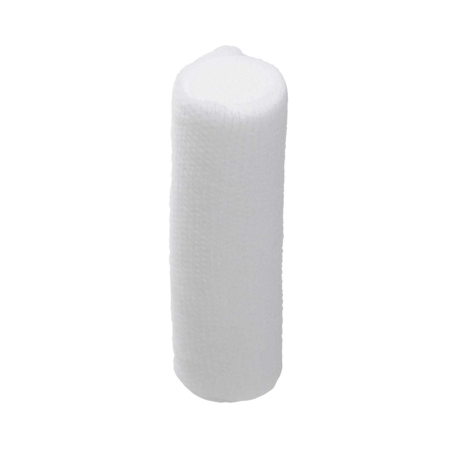 Conforming stretch gauze roll bandage, 4 inches by 4.4 yards, suitable for medical wraps and bandages.