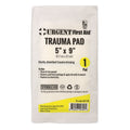 Sterile trauma dressing pad 5x9 inches from quakekits.com, used for wound care and first aid.