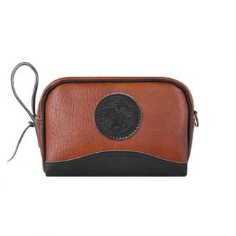Backcountry Sportsman Bison Leather Sportsman's Kit Bag with sturdy handle and spacious main compartment for outdoor gear storage.
