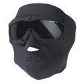 SwissEye black neoprene mask with ballistic smoke lenses, ideal for outdoor activities and protection.