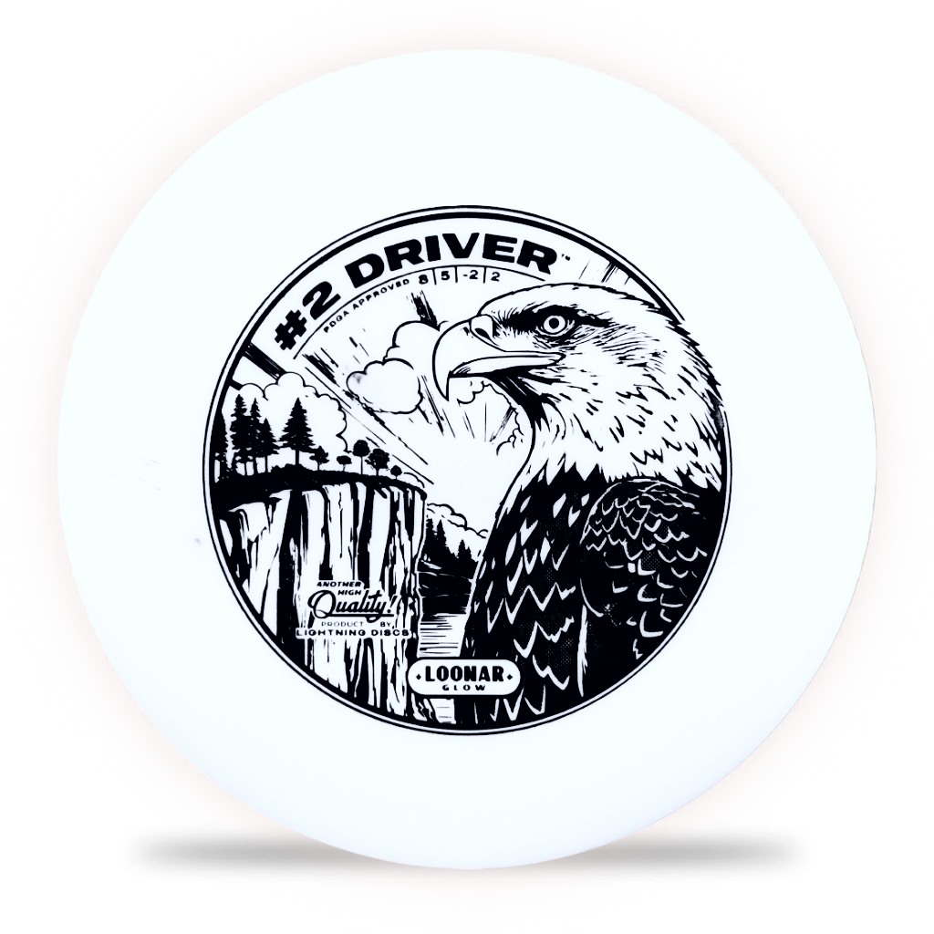 Gotta Go Gotta Throw Lightning Loonar Glow #2 Driver golf disc with luminous design, ideal for fairway shots in disc golf.