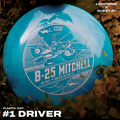 Gotta Go Gotta Throw Lightning NXT B-25 Mitchell #1 fairway golf disc driver on a white background.