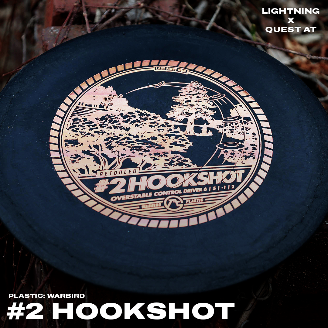 Gotta Go Gotta Throw Lightning Limited Edition Warbird #2 Hookshot fairway driver golf disc with vibrant design and detailed branding.