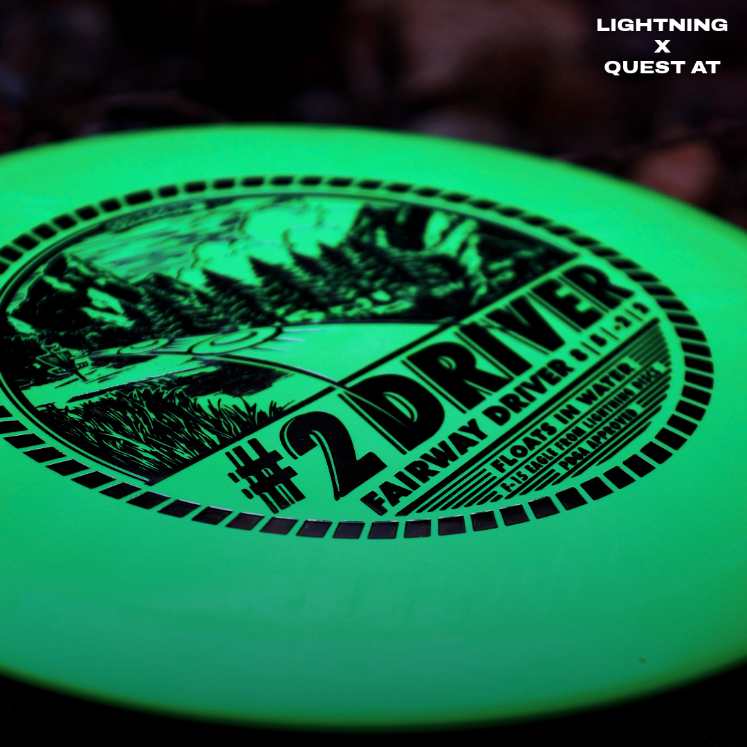 Gotta Go Gotta Throw Lightning Sure Grip #2 Driver golf disc with textured grip and bright design, ideal for fairway driving.