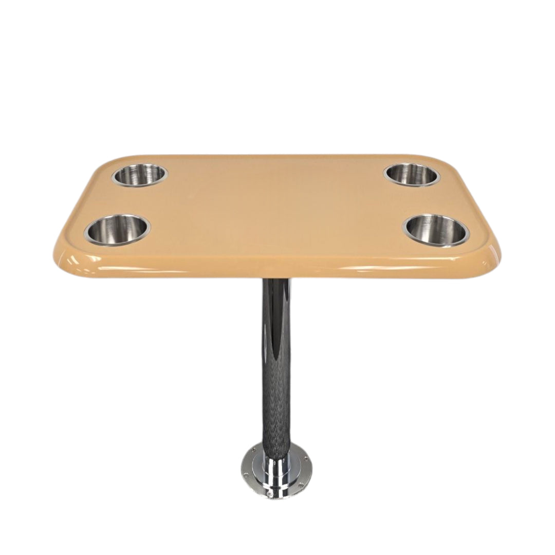 RV Side Tables | RV End Tables - Table Set - 6" Flush Mount Floor Plate / Anti Wobble, Cocktail Design (6 colors) - OVERLANDERS Outfitter
