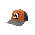 Tradition Creek Three Pines Trucker Hat with mesh back and embroidered front panel, casual outdoor headwear.