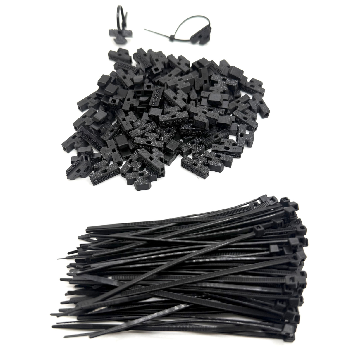 Aspire Auto Accessories wire management zip-tie holders for roof racks, designed to organize and secure cables effectively.