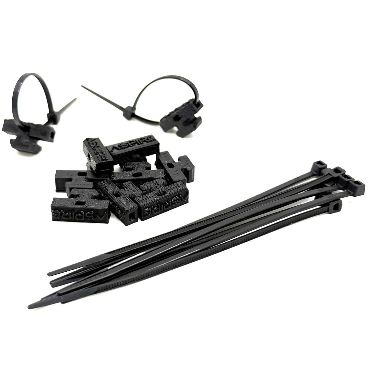 Aspire Auto Accessories wire management zip-tie holders for roof racks, helping organize and secure cables and wires efficiently.