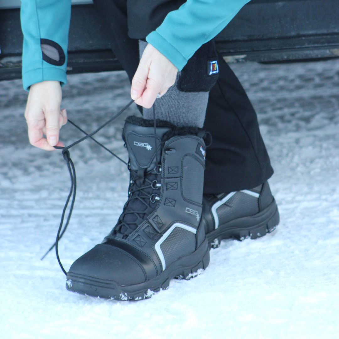 DSG OUTERWEAR Rime Boot featuring a rugged design with durable materials and ankle-high style for outdoor winter wear.