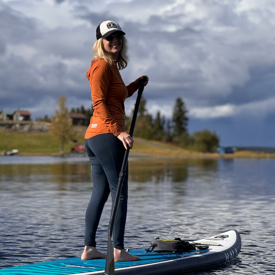 Bamboo hooded shirt by DSG OUTERWEAR featuring UPF 30+ sun protection, with a relaxed fit and eco-friendly fabric.