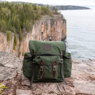Backcountry Sportsman Wanderer Pack shown with adjustable straps and multiple compartments for outdoor adventure gear storage.