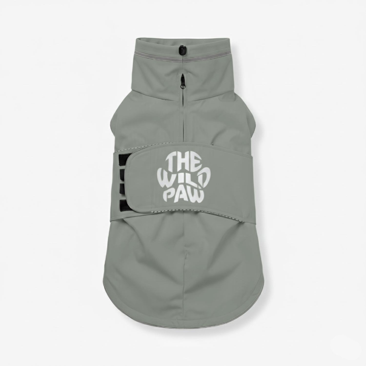 WildGuard rain coat by The Wild Paw, waterproof outerwear with a vibrant pattern, designed for outdoor protection in wet weather.