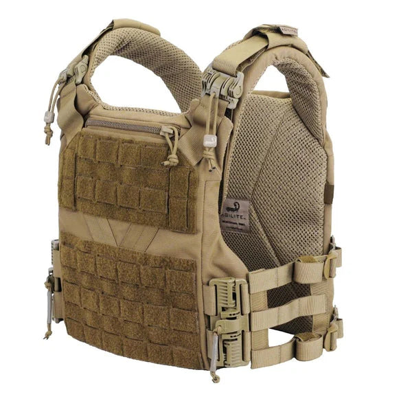 HCC Tactical K19 Plate Carrier (Gen 3) in black, featuring adjustable straps and multiple MOLLE webbing for gear attachment.