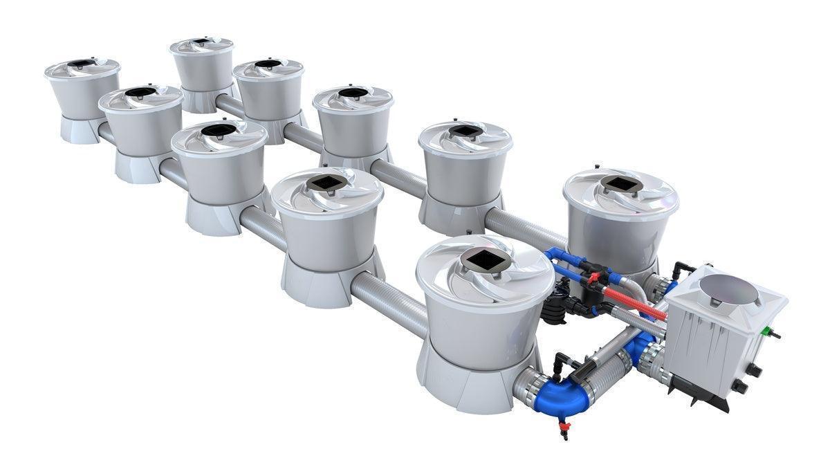 Green Vista Living Alien Hydroponics V-System 10 Pot 2 Row Kit for indoor hydroponic plant growth