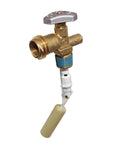 Flame King 10lb OPD valve for propane accessories, showcasing the valve's design and connection features.