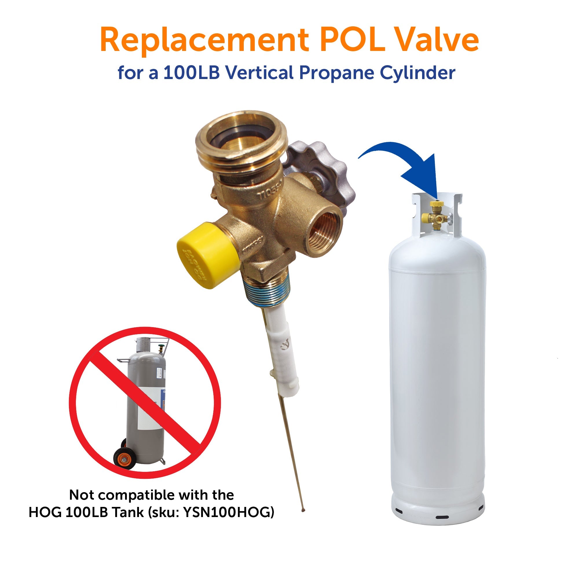 Flame King Multi Valve for 100lb Propane Cylinder - We The Collective