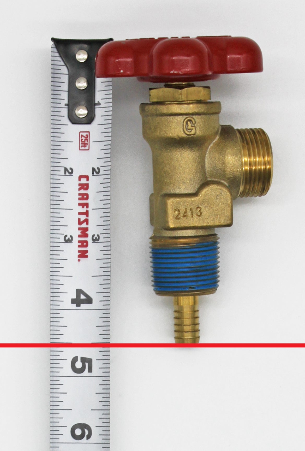 Flame King propane refrigerant tank liquid valve for 239lb and 420lb tanks, propane accessories, made by Flame King Products.