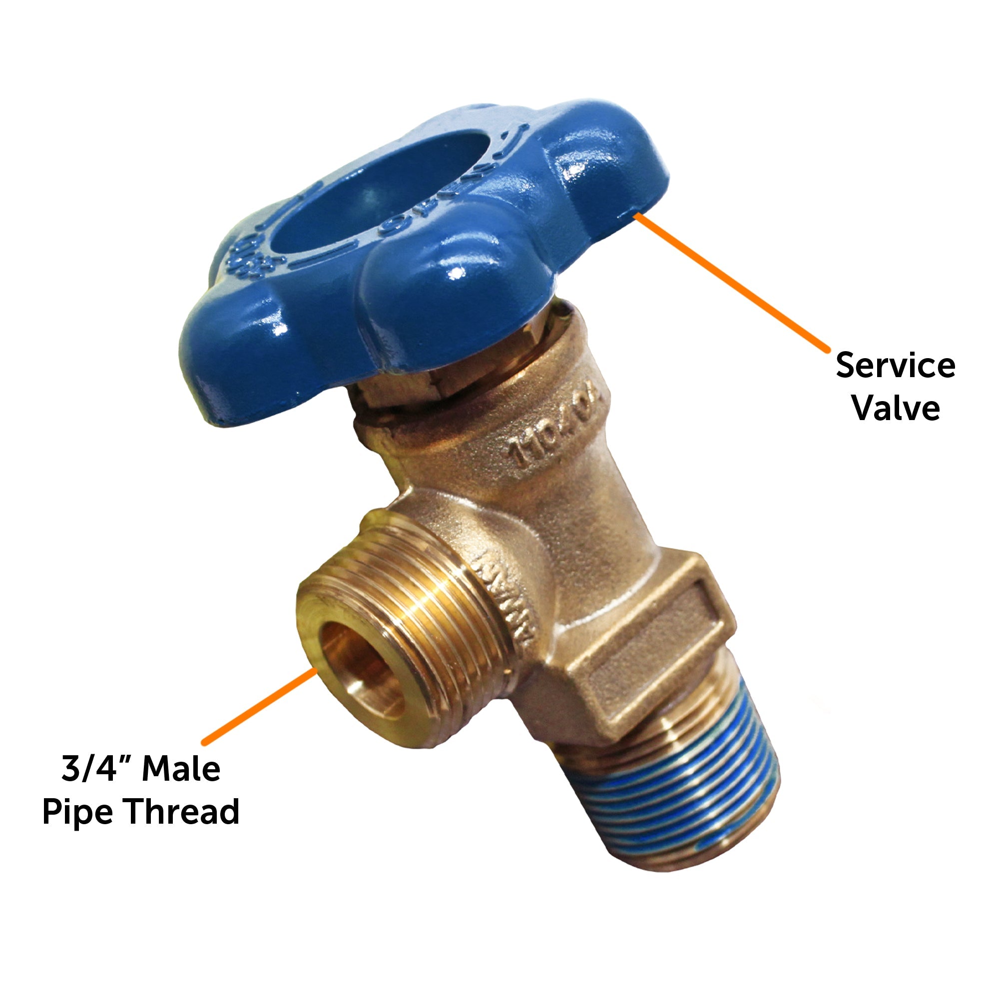 Flame King propane refrigerant tank vapor valve for 239lb and 420lb tanks, propane accessories, durable metal construction