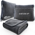 Gray travel blanket and pillow set by VENTURE 4TH, ideal for comfort on the go.