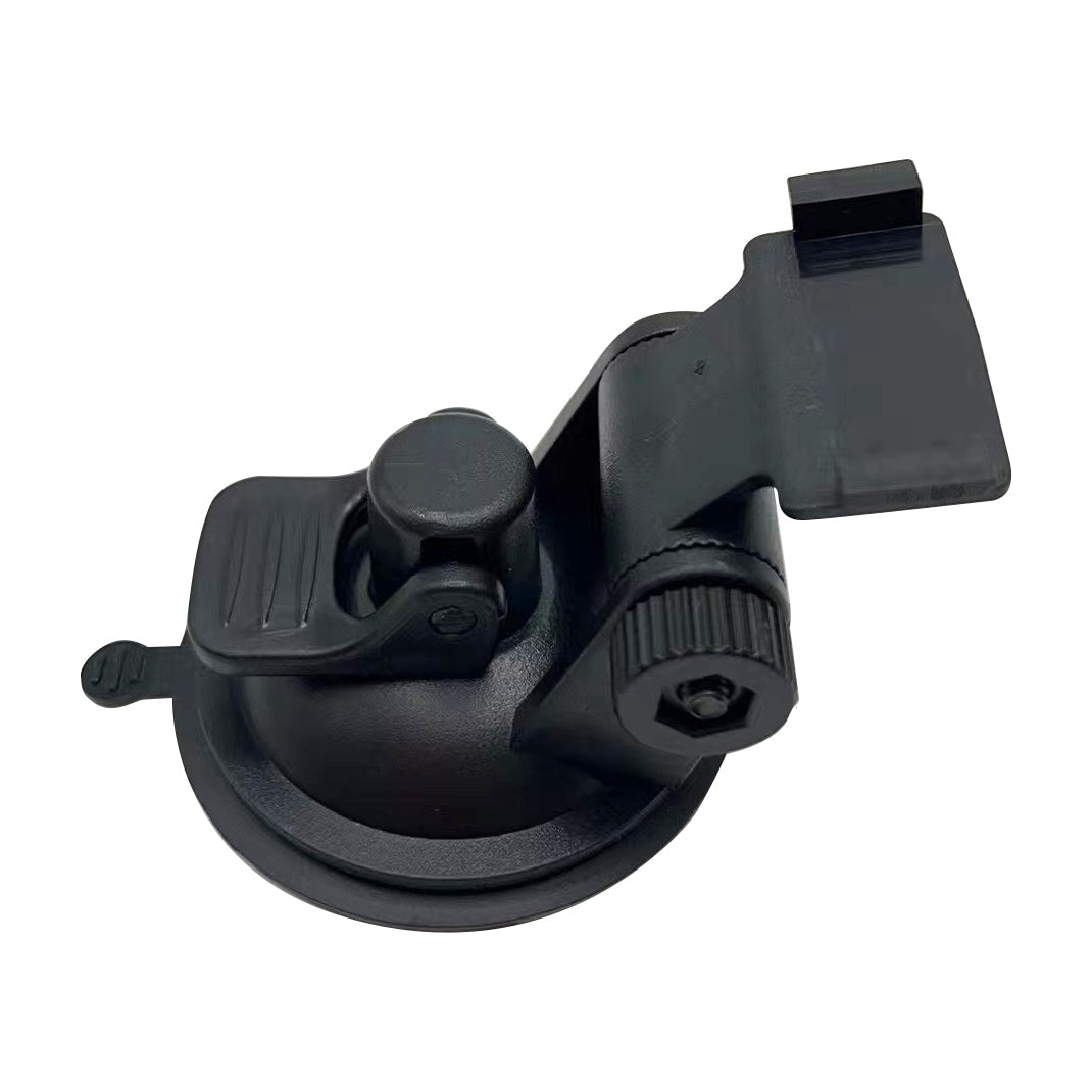 Rexing V2 Pro AI dash cam mounted with suction cup mount, showing secure attachment on vehicle windshield.