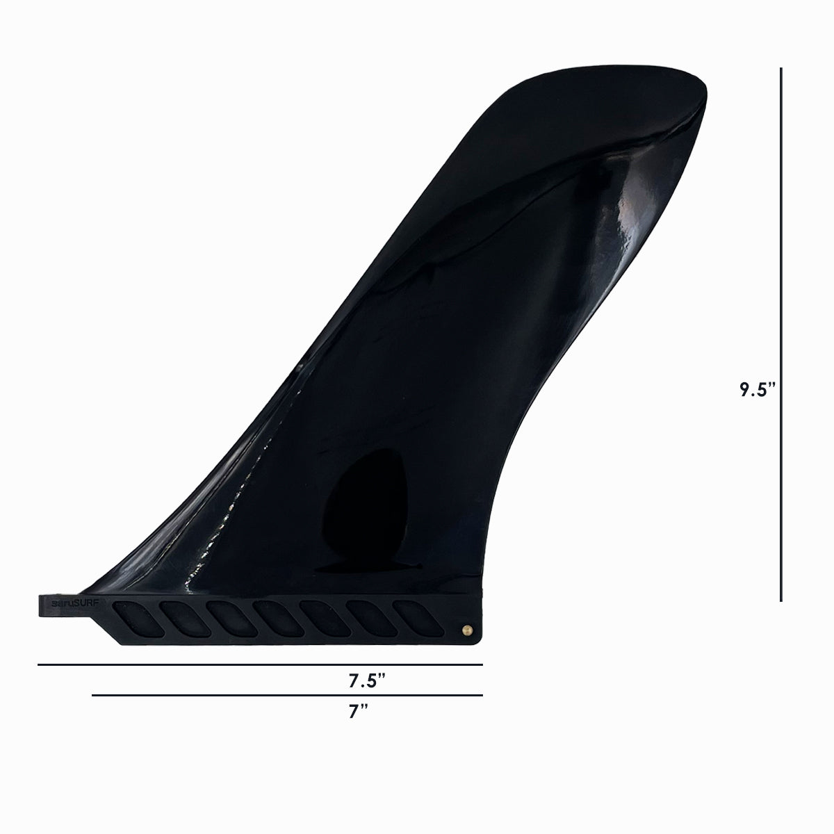 Vamo Life 9-inch Findestructible Safety Flex Fin with toolless screw for surf and touring boards, durable and easy to install.