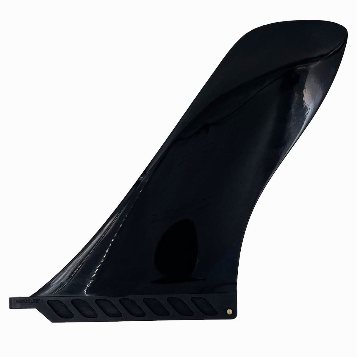 Vamo Life 9-inch Findestructible Safety Flex Fin for SUP and surfing, with tool-less screw for quick installation.