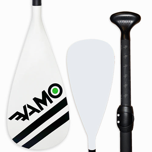 White Vamo Life Utility Adjustable Paddle with ergonomic handle, designed for versatile outdoor use.