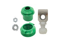 GoWesty Vanagon shifter fix kit with green components, designed to improve gear shifting performance and durability.
