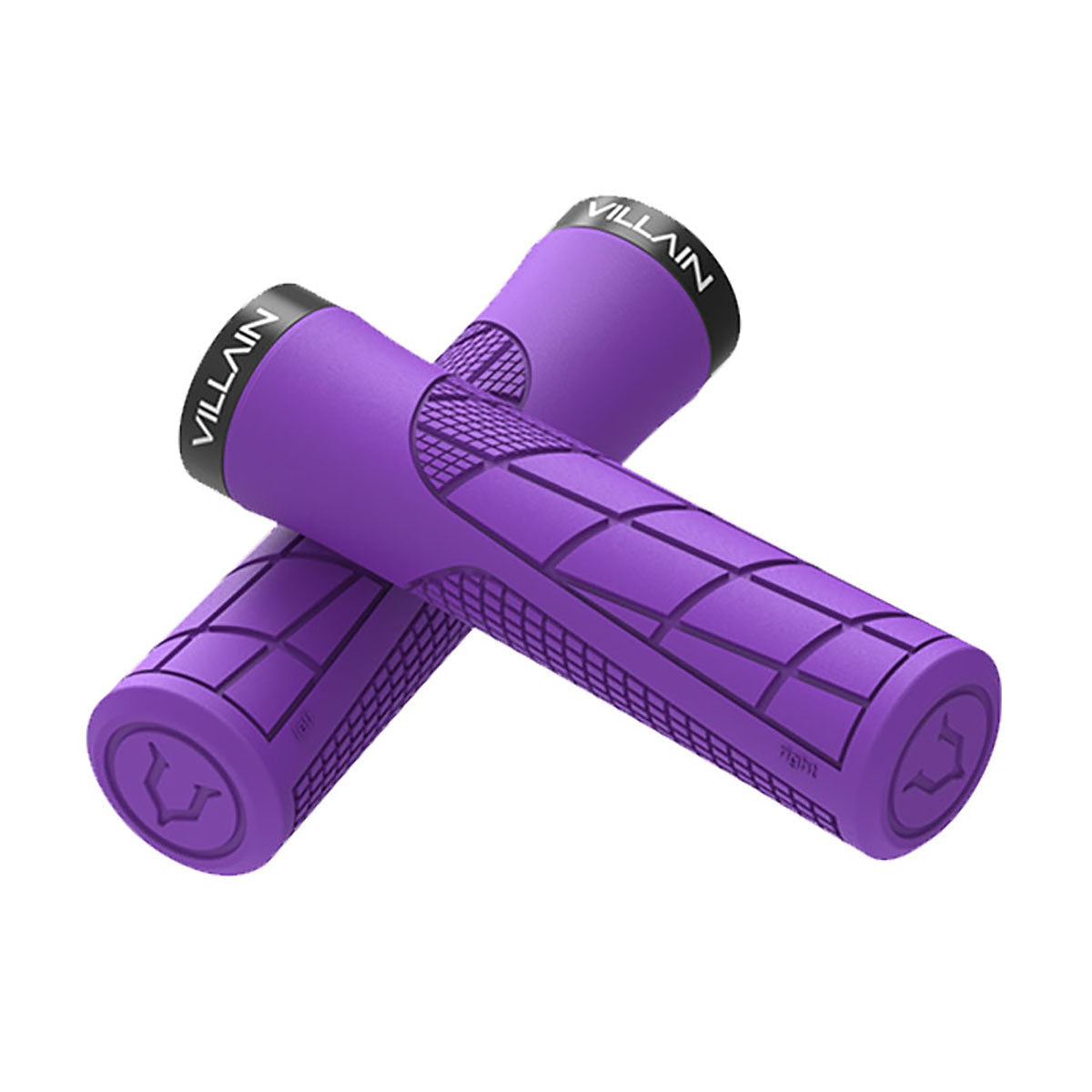 Violet Villain Arrest 1st Offense MTB grips by ZEITBIKE, ergonomic rubber grips for mountain bikes with textured surface for grip.