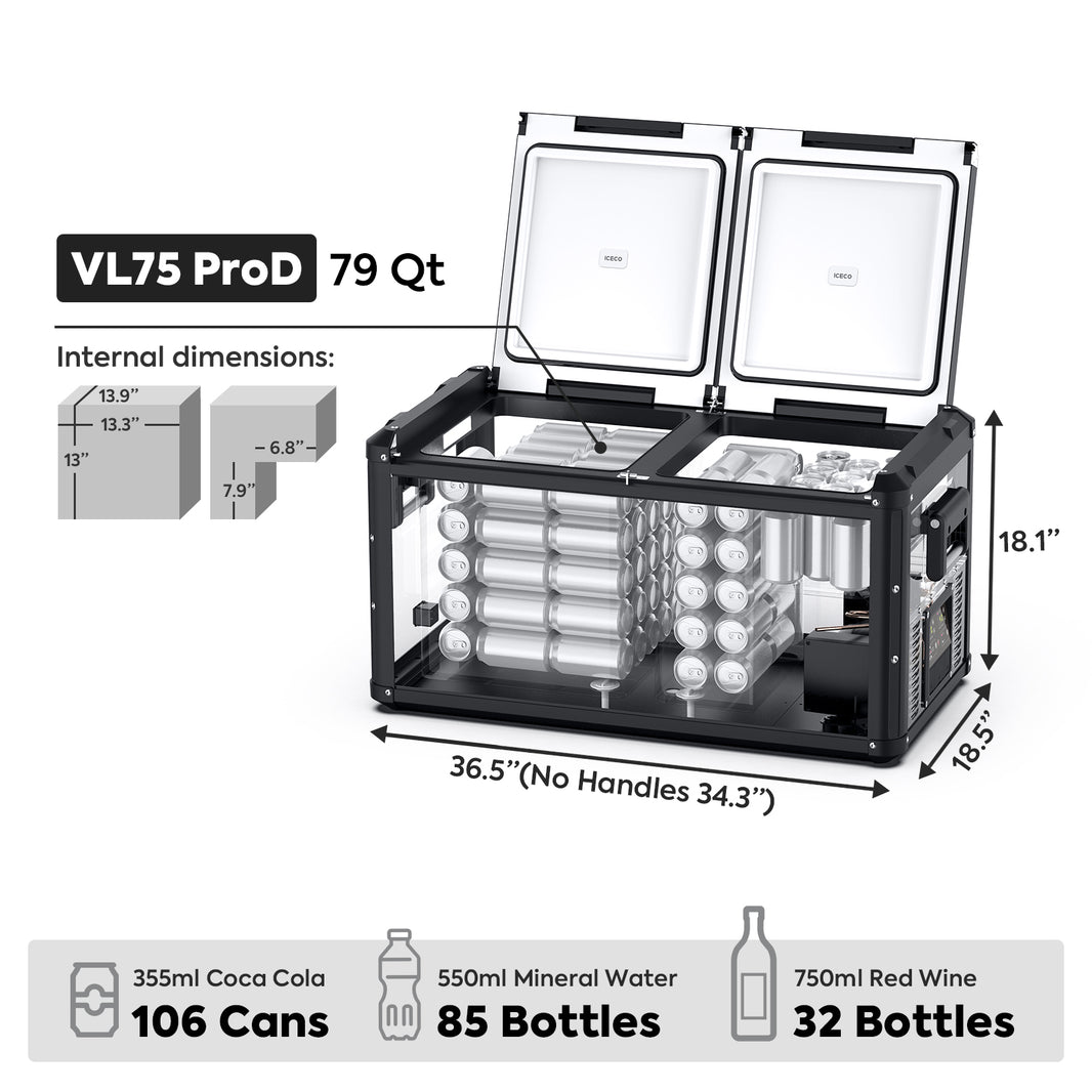 VL75ProD 12V Heavy Duty Fridge Freezer | ICECO | 75 LT - We The Collective