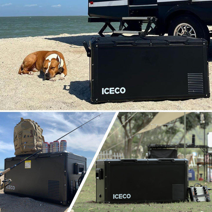 VL90ProD Dual Zone RV 12 volt Fridge Plug in Cooler | ICECO | 90 LT - We The Collective