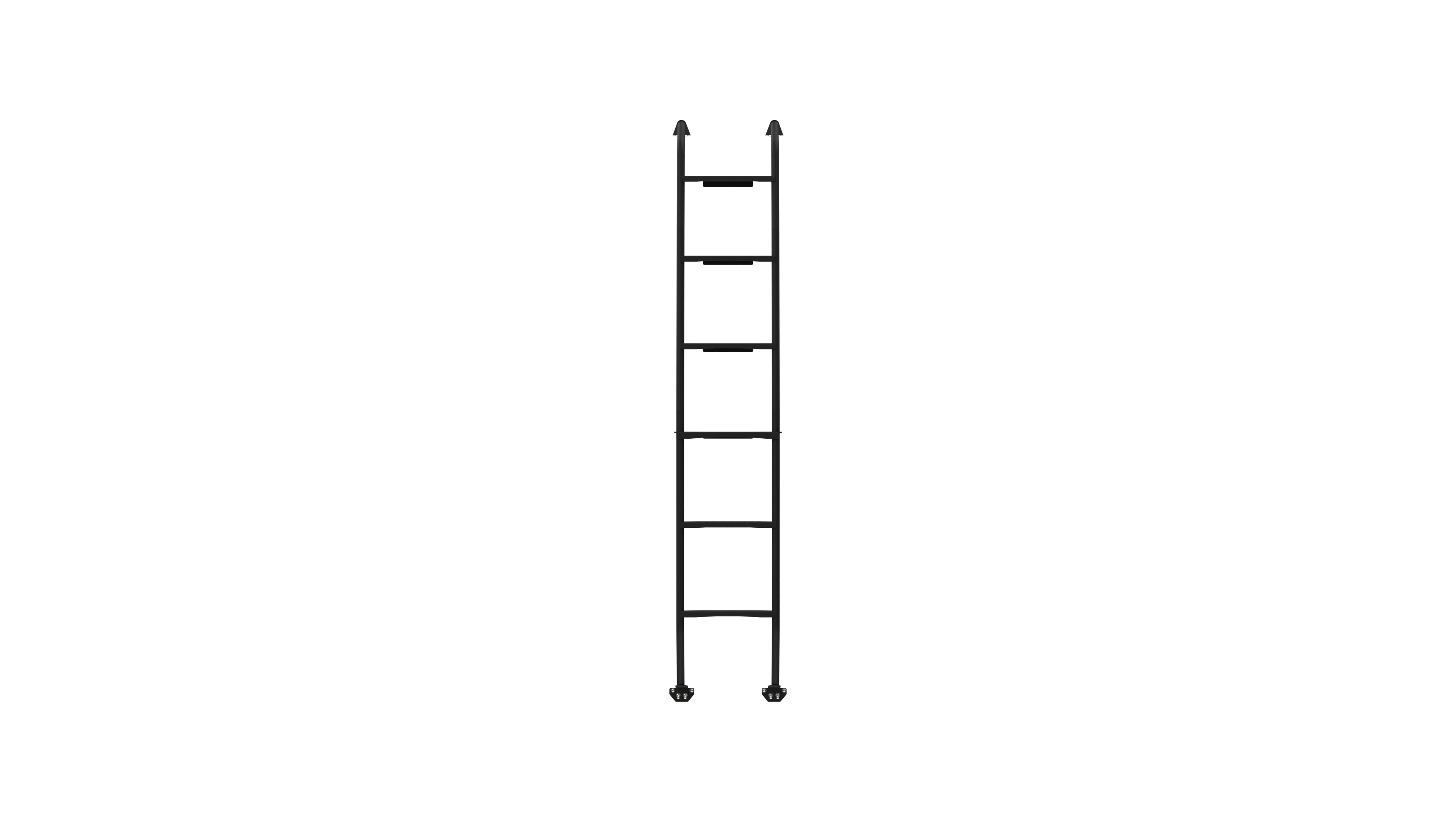 Vanspeed Sprinter side ladder installed on van exterior, made by The Van Mart, for easy roof access and vehicle safety.