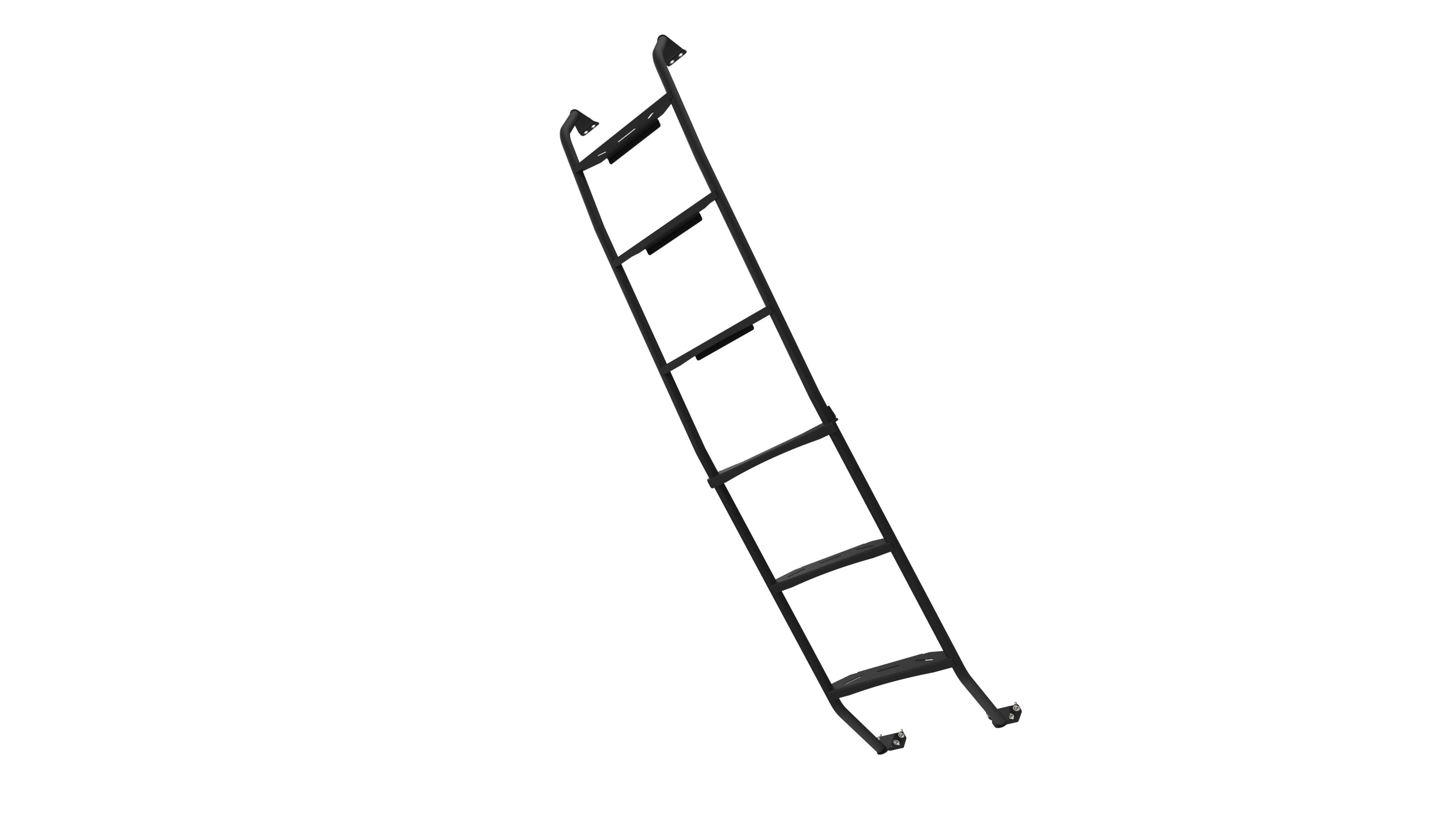 Vanspeed Sprinter Side Ladder mounted on van exterior, made by The Van Mart, durable aluminum construction for easy roof access.