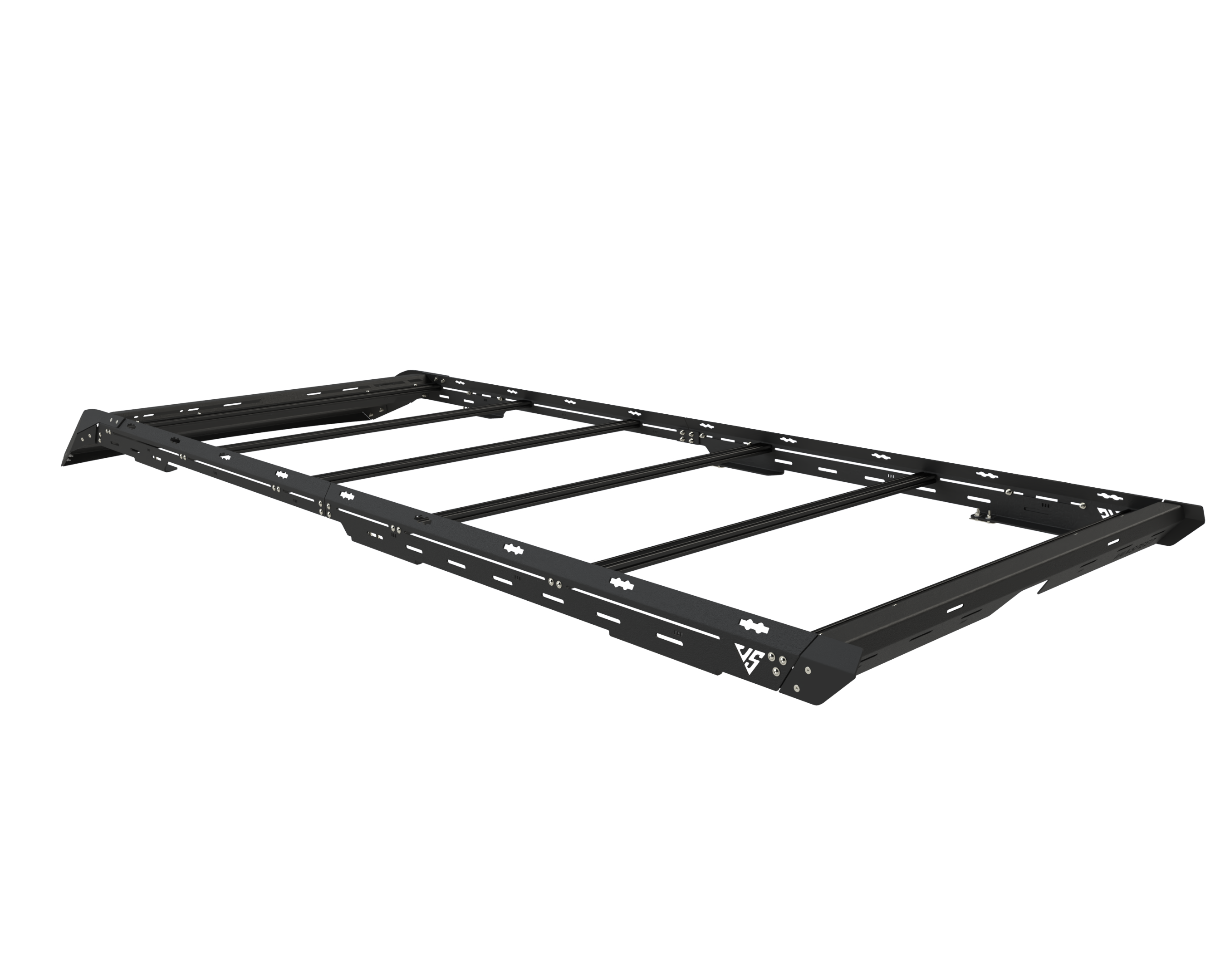 The Van Mart Sprinter Scout Rack 144 mounted on a van, showcasing its sturdy design and adjustable features.