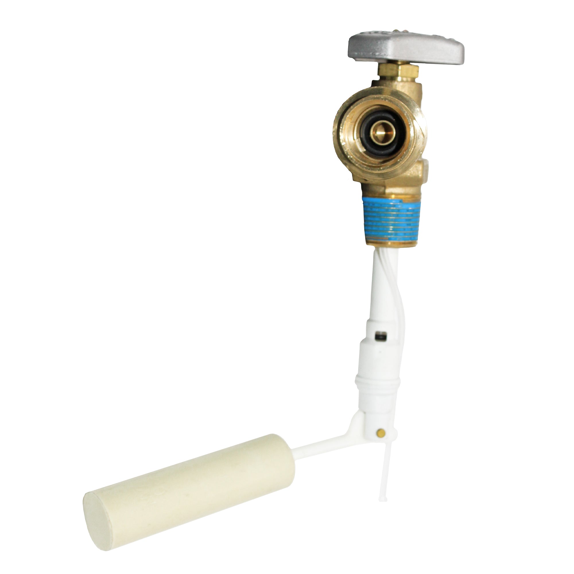 Flame King 30lb OPD valve for propane tanks, featuring a durable design and safety features for secure gas flow.