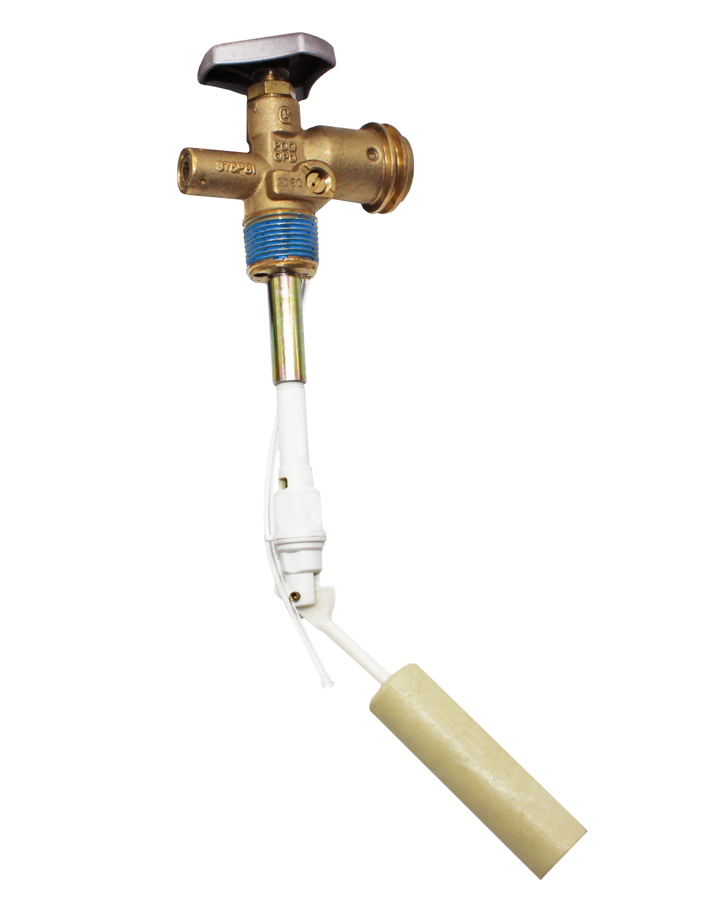 Flame King 40lb propane tank with OPD valve, featuring a sturdy design and safety features for convenient use.