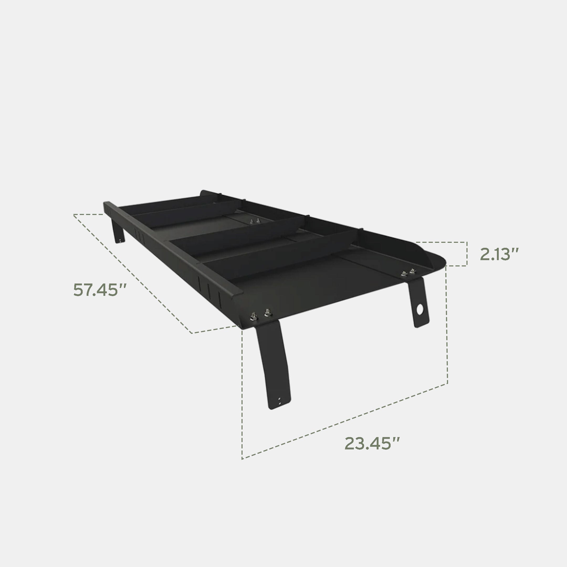 The Van Mart Sprinter Headliner Shelf from the VanSpeed DIY Collection, showcasing its design and dimensions.