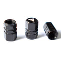 Universal valve stem caps by The Van Mart displayed in a variety of colors and designs on a white background.