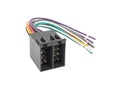 GoWesty aftermarket stereo wiring harness adapter for VW vehicles with visible wiring connections and color-coded wires.