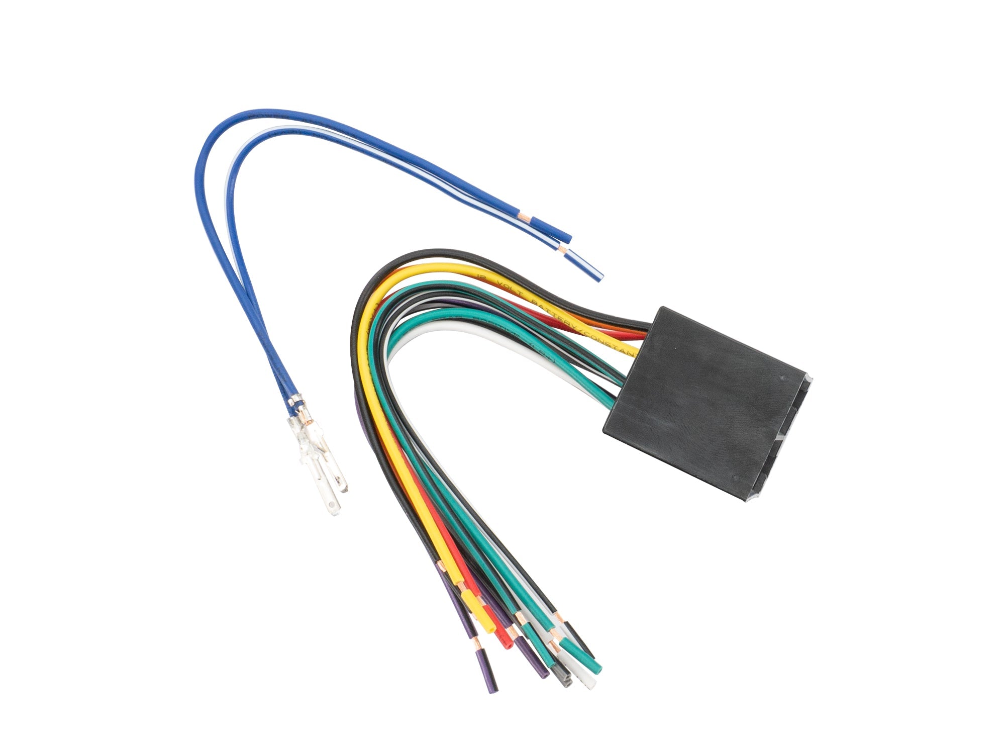 GoWesty aftermarket stereo wiring harness adapter for VW vehicles, showing detailed connector and wiring components.