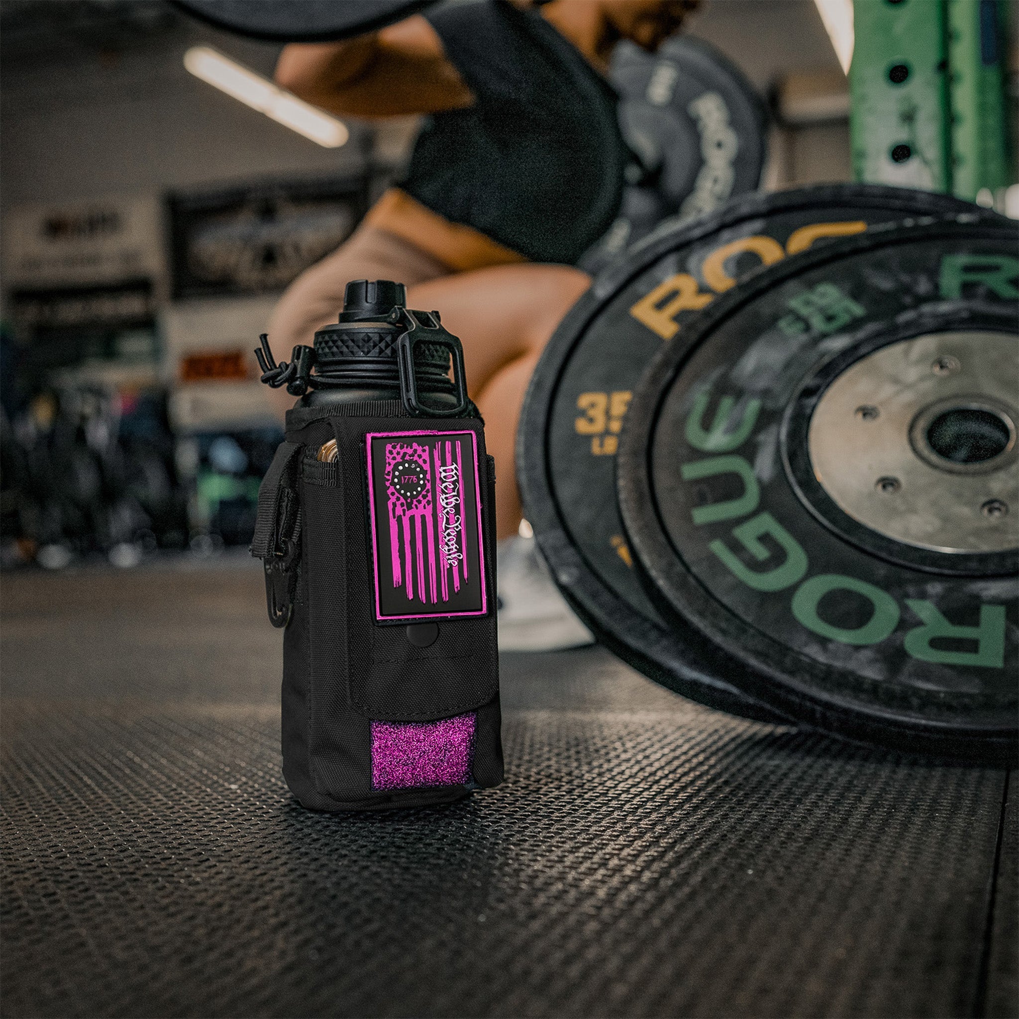 32oz Iron Infidel compact water bottle with durable design and secure lid, ideal for active hydration and outdoor use.