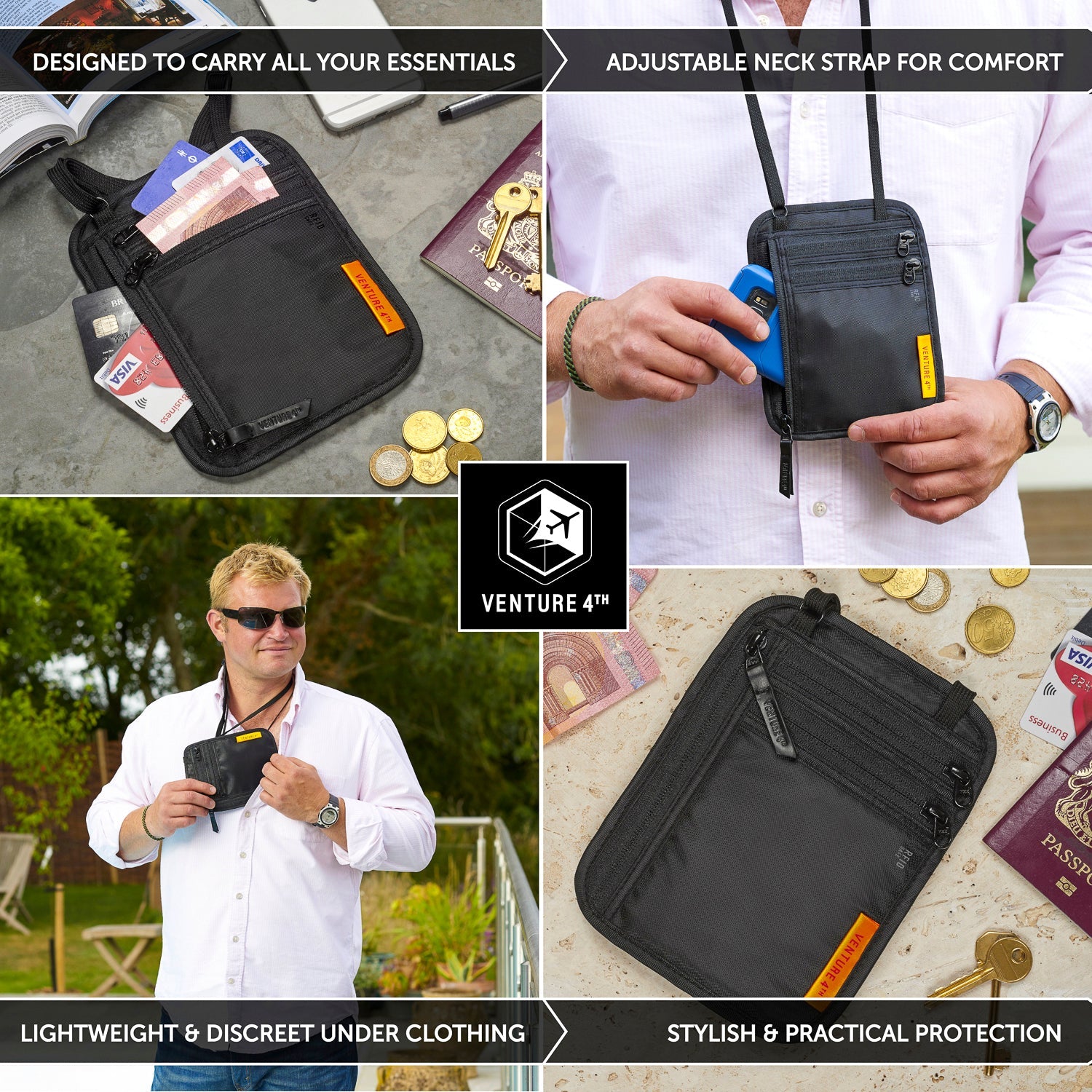 Slim Minimalist Design Travel Neck Wallet - OVERLANDERS Outfitter