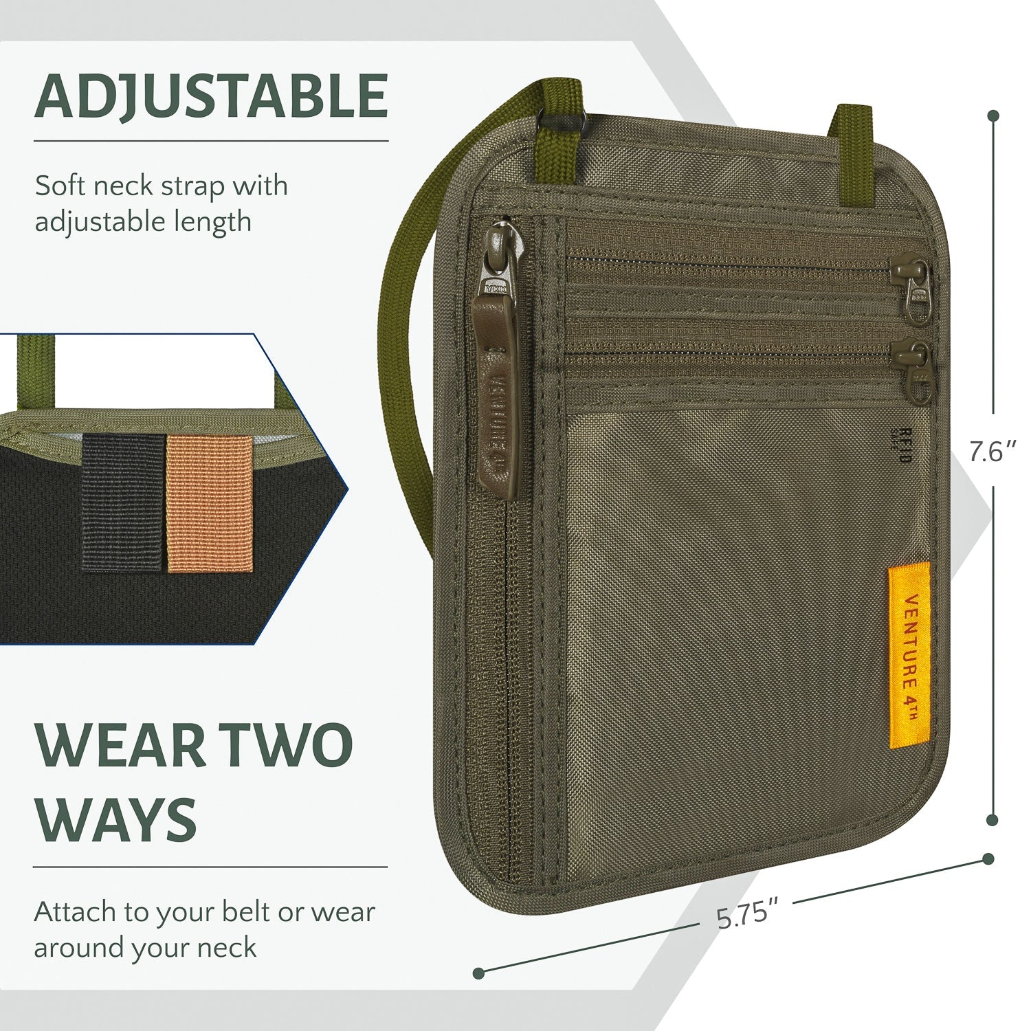 Slim Minimalist Design Travel Neck Wallet - OVERLANDERS Outfitter